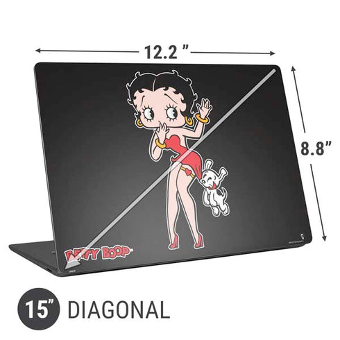 Betty Boop With Puppy Universal Laptop 15in (12.2 x 8.8in) Skin